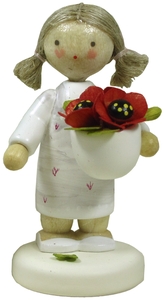 Flade Mädchen mit Mohnblume  (Flade 5610) Mädchen mit Mohnblume